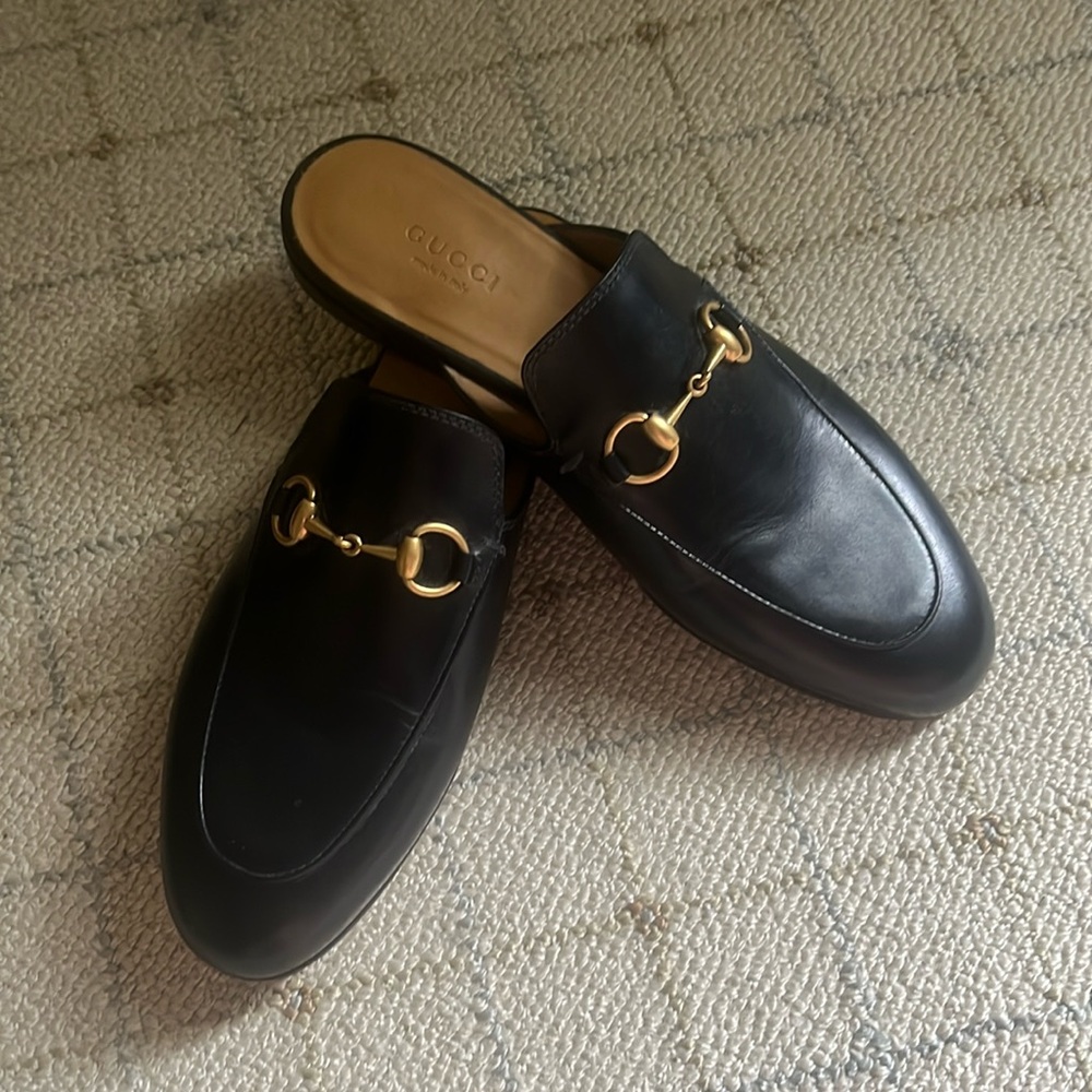 Gucci Princetown Horsebit Black Leather Mule